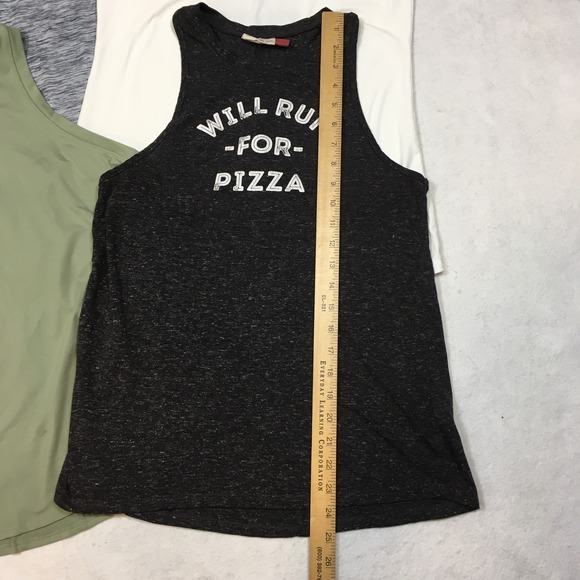 Lot 4 Athletic Tank Tops Workout Gym Run Yoga Neutral Green White Women M Bundle - Picture 4 of 16